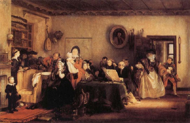Sir David Wilkie Reading the Will oil painting picture